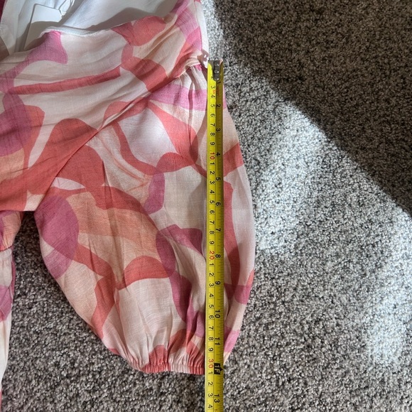 NWT!! All About May Women’s Peach/Pink V Neck Lined Mini Dress  In Size US 4 - Picture 10 of 11